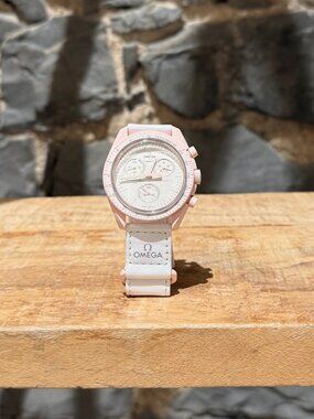 Swatch X Omega "Mission To Venus" White Moonswatch Watch